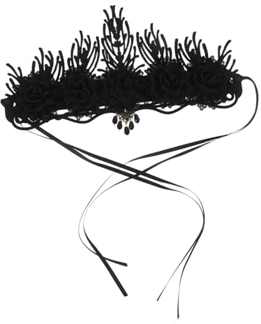 Healeved Gothic-kopfschmuck mit Blumenmuster für Damen Vintage-barock-krone Halloween-cosplay-haarreif Elegante Haarschmuck für Partys und Festivals