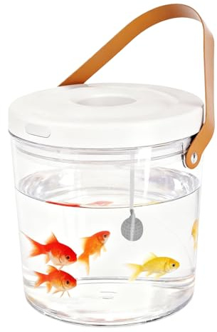 Aquarium De Voyage,avec Éclairage, Silencieux, Eau Claire Et Circulation D'Oxygène - 2000mAh Aquarium De Bureau | pour Intérieur Extérieur Jeu Sensoriel Appât Reptiles Pêche