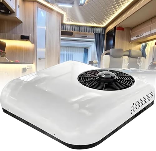 Cashwise Aire Acondicionado de Techo para caravanas, Camiones y autocaravanas, de 12 V/24 V CC con Control Remoto, refrigeración rápida y silenciosa, Ideal para Barcos, caravanas, autocaravanas 12V