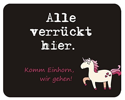 m. kern Mousepad Alle verrückt Einhorn