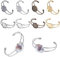PH PandaHall 10pcs Armband Lünette Einstellungen Messing Lünette Armbänder Blank Tablett Armreifen justable Armband 25mm Armband Lünette Einstellungen für Schmuck Herstellung Armbänder DIY Handwerk