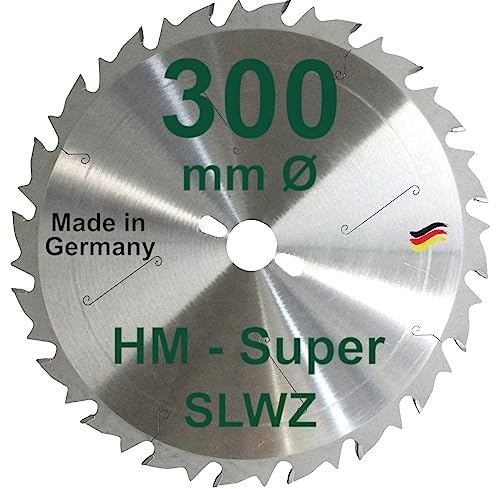 HM Sägeblatt 300 x 30 mm SUPER-LWZ Hartmetall Präzision Kreissägeblatt 300mm S-LWZ Wechselzahn - Spanabweiser Handkreissäge Tischkreissäge Kreissäge Kappsäge Gehrungssäge Brennholzsäge Tischsäge SLWZ