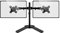 Dihl Dual Monitor Desk Stand, Twin Monitor Mount for 13 to 27 Inch Screens, Height Adjustable Arms, Tilts 90°, Swivels 180°, Rotates 360°, VESA 75 or 100mm, Black