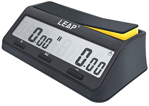 LEAP - Reloj digital de ajedrez, temporizador avanzado para juego y ajedrez, con bonus y cuenta atrás, alarma de cuenta atrás