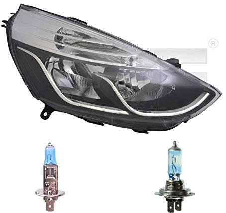 Scheinwerfer rechts Chrom H7/H1 für Clio IV BH_ KH_ inkl. Osram Lampen