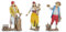 Moranduzzo DREI Neapolitanische Hirten für Krippe 8 cm Maßstab 1:22 - Unzerstörbare Krippenfiguren - Stil 700', Handbemalt, Offizielles Produkt, Hergestellt in Italien, Bildhauer M. Landi