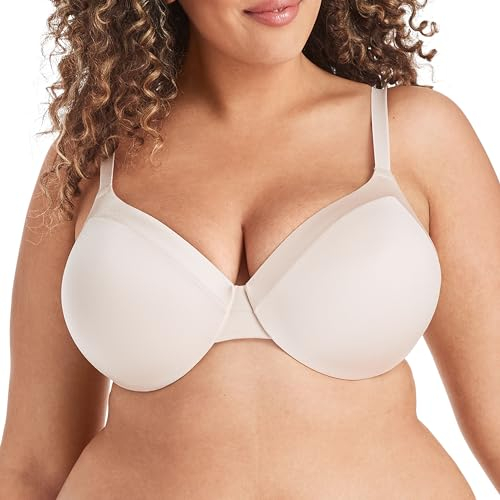 Maidenform Cushioned Underwire Bra, Comfort Devotion T-Shirt Bras for Women, Full Coverage, Convertible Straps Reggiseno, Scala di Sabbia, 3B Donna