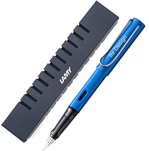Lamy AL-star oceanblue Füllhalter 028,Federstärke F, mit Gravur (Lasergravur), V60