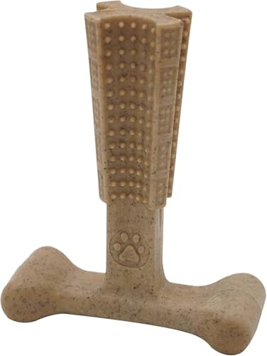 Aimé Jouet pour Chien Bam-Bone, Os pour Chien Saveur Poulet ,Jouet 2 en 1 , Ultra Durable et Résistant , A base de Fibres de Bambou , Pour chiens de Petite Taille ,10 cm