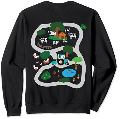 Spielteppich Auto Massage - Spielstraße Dorf Track Sweatshirt