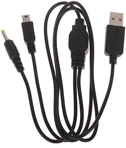 Hero-s - Câble de charge et de transmission de données USB 2 en 1, compatible avec Sony pour console de jeu PSP 2000 3000