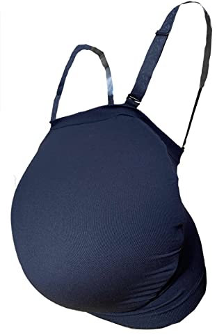 BIMEI Faux ventre de grossesse pour adulte, accessoire pour femme enceinte (sans ventre en silicone) (XL, noir)