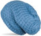 styleBREAKER Unisex Strick Beanie Mütze grob gestrickt, Slouch Longbeanie, Grobstick Winter Strickmütze 04024158, Farbe:Hellblau
