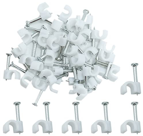 6mm Round Cable Clips 100pcs Assortment Cable Holder Management Wire Tidy Clips