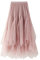 SotRong Tüllrock Damen Karneval Asymmetrisch Midirock Elastisch Hohe Taille Stufendecke Mesh Ballett Hochzeit Party Abschlussball A-Linie Plissee Wadenrock Rosa