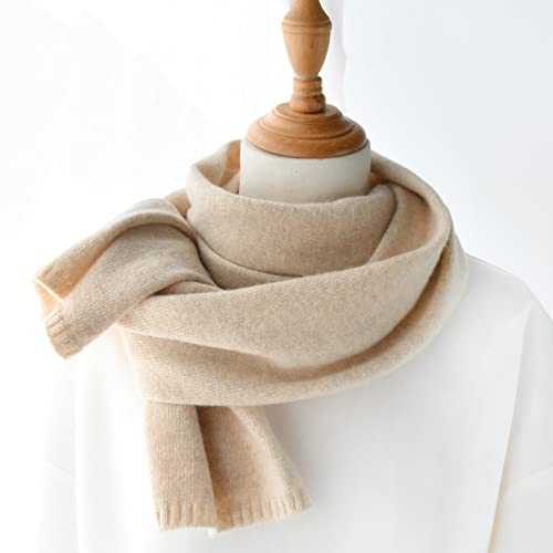 Neue Khaki Wollschal Dünne Männer Und Frauen Kleine Dünne Schals Winter Warm Gestrickter Kurzer Schal Unisex Einfarbig,Kinder108Cm