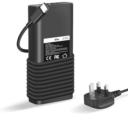 Dell Laptop Charger, 65W USB C Laptop Charger for Dell XPS Latitude Chromebook Power Supply Adapter