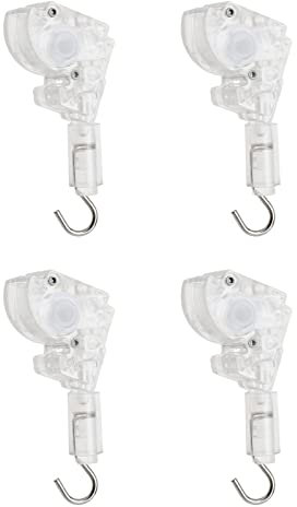 The Lord of the Tools 4 Stück 2,5 cm Jalousien-Zauberstab Neigungsmechanismus mit D-förmigem Getriebe, 5/32 Zoll Hakenanschluss, Metall, Jalousien, Neigungsmechanismus, Ersatz für Mini-Jalousien