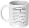 ODDITEES Sentimental Daughter Mug From Dad To My Beautiful Daughter 11oz White Ceramic Coffee Cup