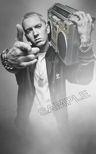 Eminem Poster 8 Meilen Marshall Mathers Foto Rap Hip Hop Musik Wandkunst Bild A4