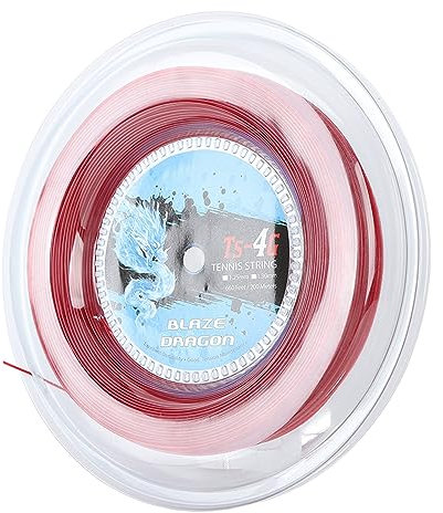 Okuyonic Bobina per Corde da Tennis, Corda per Racchetta da Tennis in Poliestere ad Alta Resistenza per Palestra per Giocatori migliorati(Rosso, 1, 25 mm) Accessori per Badminton e Tennis
