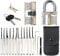 KOCAN 15pcs Lock Picking Set Kit Tool mit zwei transparenten Praxis Training Vorhängeschloss Schloss für Schlosser Anfänger und Profis
