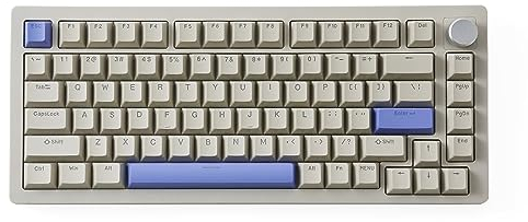 DrunkDeer Rapid Trigger Gaming-Tastatur, TKL mechanische Tastaturen für OSU, Hyper schneller Magnetschalter, RGB verkabelt, USB, kompakt, 82 Tasten mit Knauf, Grau