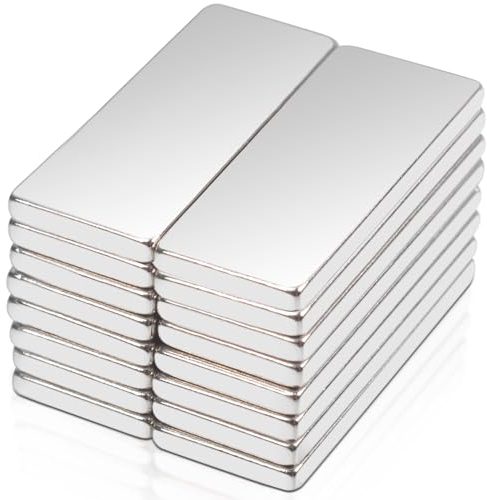 16 Stück Neodym Magnete Extra Stark, 20x8x1,5mm Magnete Stark Magneten für Magnettafel, Super Stark Seltenerdmagnete, Magnet Rechteckig für Küchenschrank, Büro, Whiteboard Magnet Magnetplatten