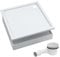AQUABAD Duschwanne/Duschtasse | Komplettset Basic Smooth White 80x80cm Quadrat | inkl. Styroporträger und Marken-Siphon 90mm mit Chromdeckel | (Gesamthöhe inkl. Träger 16 cm) zum Befliesen