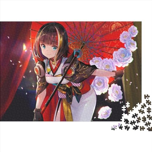 Anime-Mädchen 1000 Stück Puzzles Für Erwachsene Stress Abbauen Familien-Puzzlespiel 1000-teiliges Puzzle Manga Lernspiel Spielzeug Geschenk 1000pcs (75x50cm)