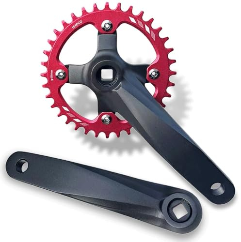 Vierkant-Kurbelgarnitur, 152 mm, 165 mm, 170 mm, Kurbelarm-Set mit 32 Zähnen, 34 Zähnen, 36 Zähnen, 38 Zähnen, schmalem, breitem Zahn-Kettenblatt-Set, Mountainbike-Aluminiumlegierung, linke und