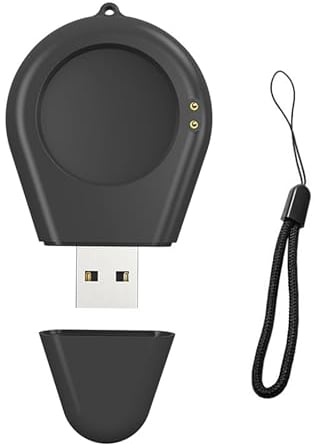 Sikai Caricabatterie wireless per Xiaomi S3/S2/Watch 2 Pro, caricatore portatile a goccia con porta USB-A per PC/laptop/computer/caricabatterie/presa USB/spina USB, Xiaomi S3 Wireless Charger (nero)