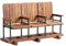 Woodkings Kinobank Cobi 3-Sitzer | Kinostuhl aus Holz im Retro Design | Kinositz im Vintage Look | stylisch für Flur, Bar | Stilvolle und robuste Sitzgelegenheit auch für das Geschäft