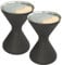 Novaliv 2x Standaschenbecher für draußen 60cm hoch 40cm Ø inklusive 2x Beutel Sand Standaschenbecher outdoor Aschenbecher für draussen stehend verzinktes Metallsieb Aschenbecher Ständer Raucherpause