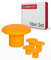 Gedotec Möbelknöpfe für Kinderzimmer | Durchmesser 32 mm | Farbe Orange | 10 Stück | Möbelgriffe Kunststoff | COLOUR | Schrankknöpfe bunt | Möbelknauf Kinder | moderne Griffe Möbel | Schrankknauf