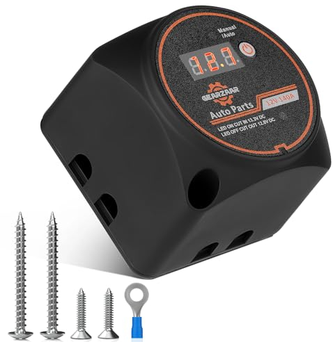 GEARMONSTER 12V/140A BSR vollautomatisches Batterie Trennrelais mit LCD Display, KFZ Camper Laderelais, Spannungsempfindliches Relais VSR Dual Battery Isolator für Auto, Wohnmobil, Boot