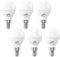 LOEODO E14 LED Bulbs 40W Equivalent, 6W Screw Light Bulb, 470 Lumens, 6000K Cool White, Golf Ball Bulbs, Non-Dimmable, Pack of 6