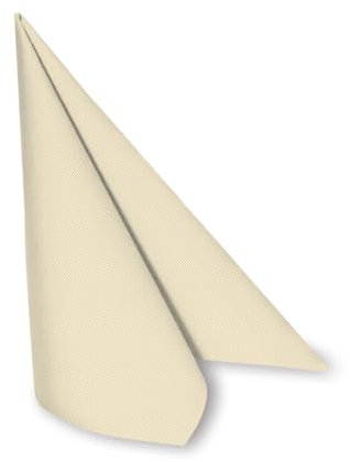 DeinPack 50 x Airlaid Serviette 40 x 40 cm champagner - hochwertige Einwegservietten stoffähnlich - Reißfest, Saugstark & Formstabil - ideal für Hochzeit, Partys und Events