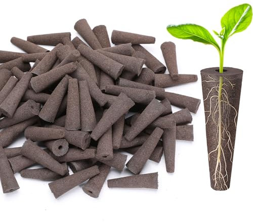 GOTVUGE 100 Stück Anzuchtschwämme für Hydrokultur, Hydrokultur-Anbausystem-Pods, General Hydroponics Rapid Rooter, Starterstecker für Samen oder Stecklinge
