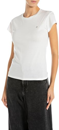 Replay Damen T-Shirt Kurzarm Rundhalsausschnitt