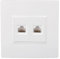 Placa de Pared Cat 6, Placa de Pared Ethernet Cat 6 de 2 Puertos, Cat6 Keystone Hembra a Hembra RJ45 Acoplador Conector de Salida, Compatible con Cat 6/6a/5/5e
