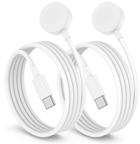 Apple Watch Chargeur Câble,Magnétique Wireless Charger pour iWatch, USB C Rapide Chargeur avec 1M USB C Câble,Type C Fast Charging pour Apple Watch Series 9/8/7/6/SE/5/4/3/2/1/Ultra/SE