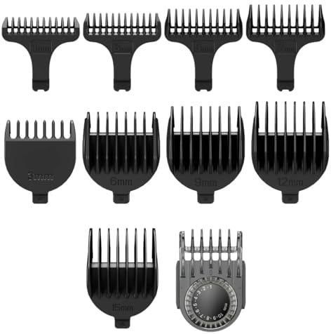 Surker 10 - Teiliges Haarschneiderkamm - Set: Verstellbare 1-15 mm Längen - Guards für Haarschneider, Professionelle Zubehör - Kit für Präzises Haarschneiden für RFC-5618