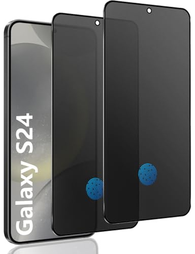 Liilaa Verre Trempé Mat Anti-espion pour Samsung Galaxy S24/S25 5G, 2 Pièces Anti-Spy Matt Protection écran, 9H Dureté Anti-Traces Privacy Film Anti-Reflet
