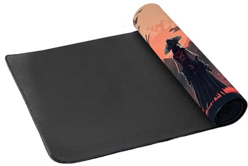 Grand tapis de souris - 15,8 x 35,4 pouces, de style chinois, tapis de clavier antidérapant | Sous-main d'ordinateur avancé pour étude, bureau, ordinateur portable, quotidien