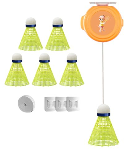 zjhukfmc Badminton-Einzelspieler-Rebound-Trainer,Rebound-Badminton