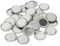 Generic Lot de 100pcs Capsules de Bouteilles Aplati Plat sans Doublure pour Artisanat DIY - Argenté