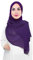 Lina & Lily Damen Muslim Premium Chiffon Hijab Kopftuch Schal aus Leicht Stoff (Dunkelviolett)