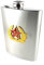 Edelstahl Flachmann Schnapsbehälter Schnaps Flasche CCCP Star Chrom 8 oz (240ml)