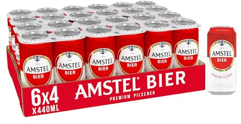 Amstel Bier Lager Beer Cans, 24 x 440 ml